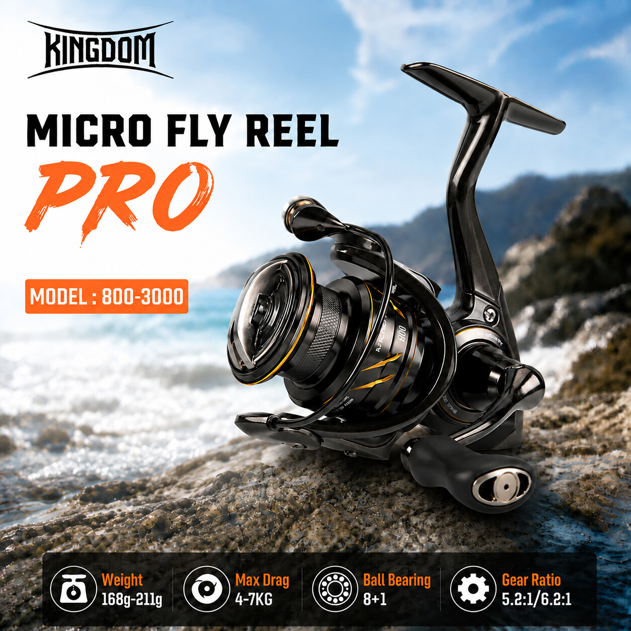 Abu Garcia Reel Max - รอกตกปลา Kingdom Micro Fly Pro รุ่น