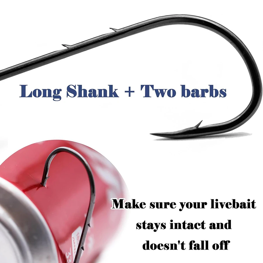 ตะขอตกปลา100ชิ้นตะขอเหยื่อล่อป - Fishing Hook Offset บทวิจารณ์และราคา