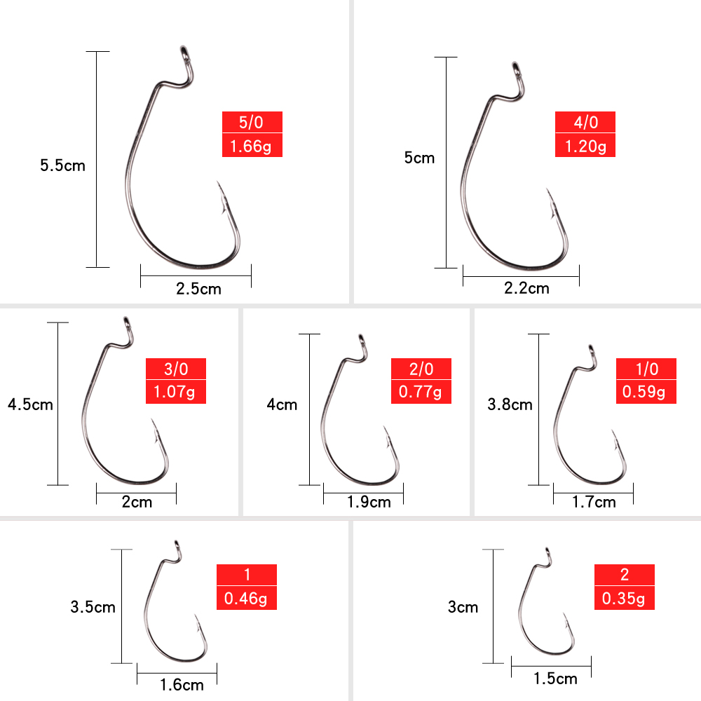 LUSHAZER 10 ชิ้น/ล็อตตะขอตกปลา - Fishing Hook Offset บทวิจารณ์และราคา