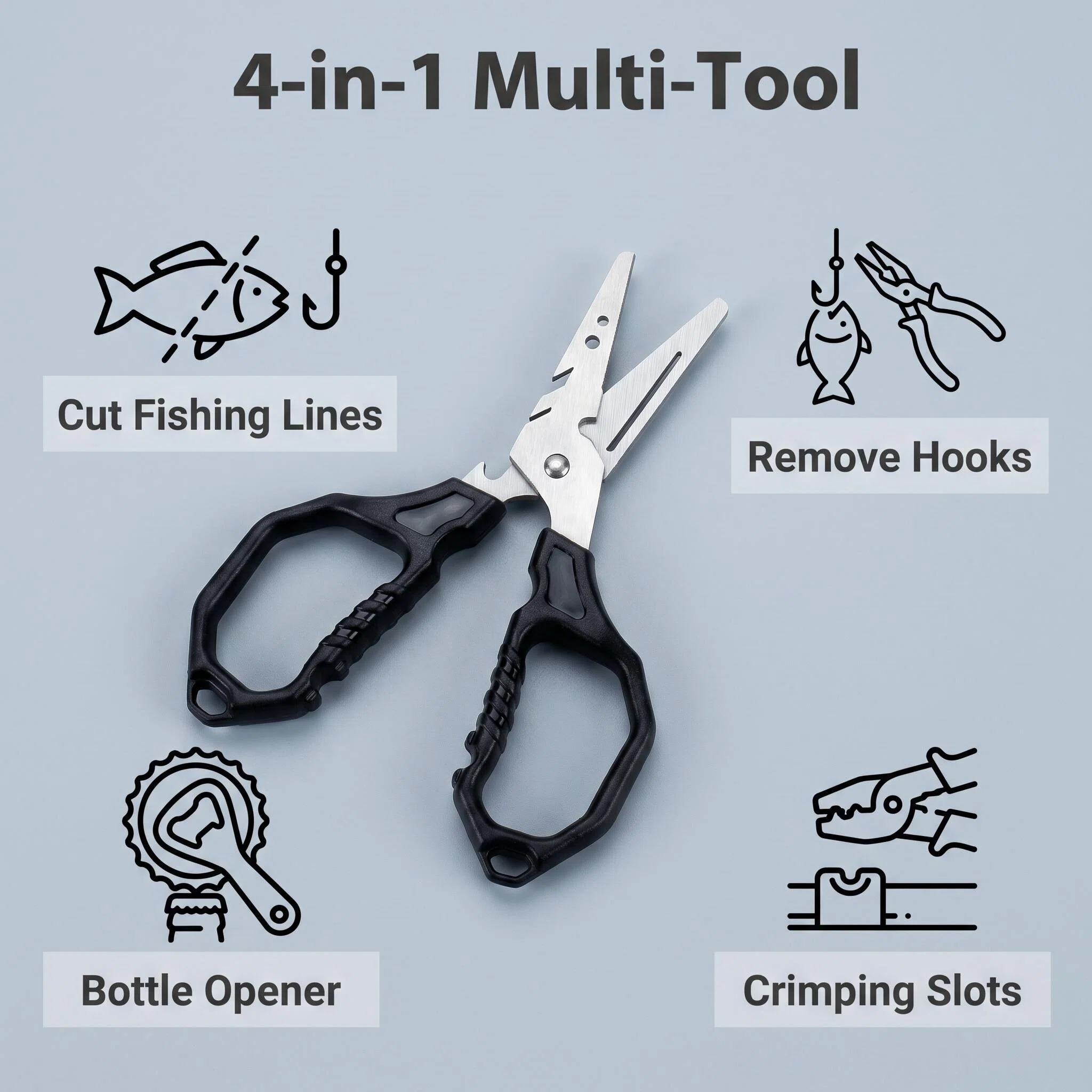 กรรไกรตกปลาอเนกประสงค์ สแตนเลส - Fishing Hook Sharpener บทวิจารณ์และราคา