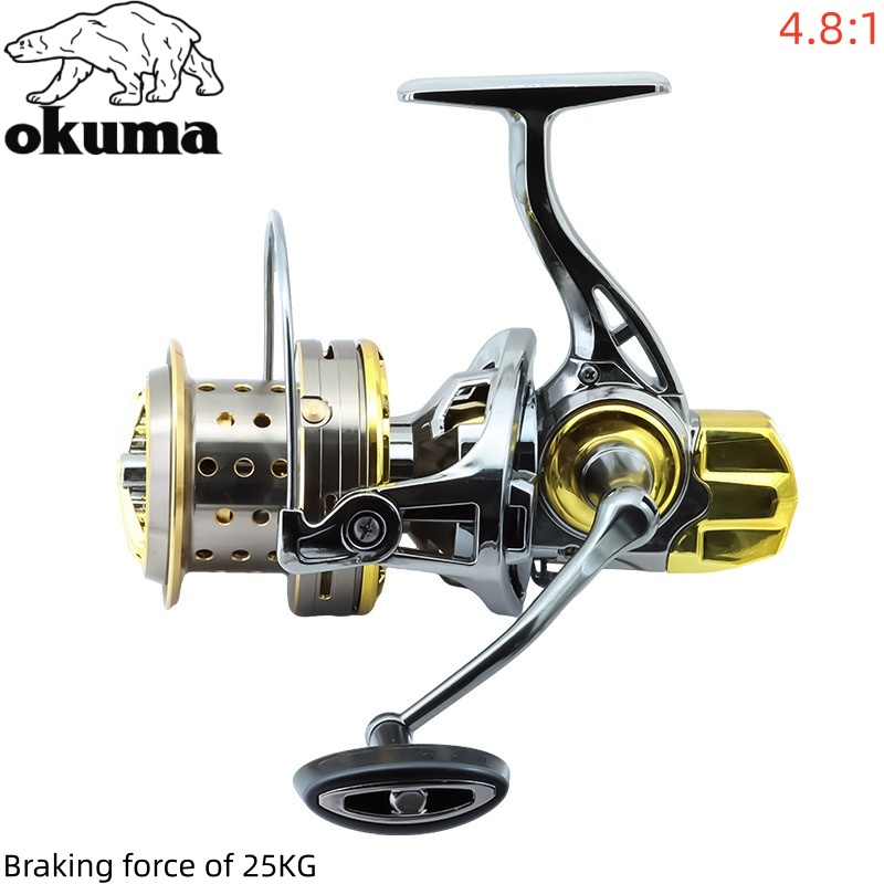 รอกตกปลา OKUMA รุ่น 8000-14000 - Daiwa Reel Bg บทวิจารณ์และราคา